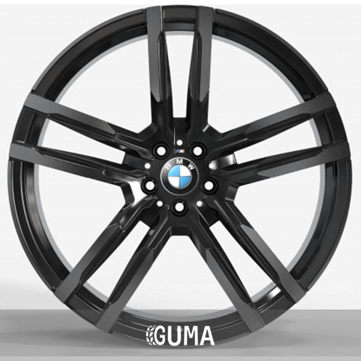 replica forged b1338 gloss black with dark machined face r22 w10.5 pcd5x112 et43 dia66.5