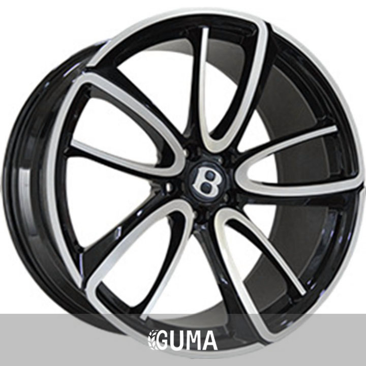 replica forged bn1040l gloss black with matte polished r21 w9.5 pcd5x112 et41 dia57.1