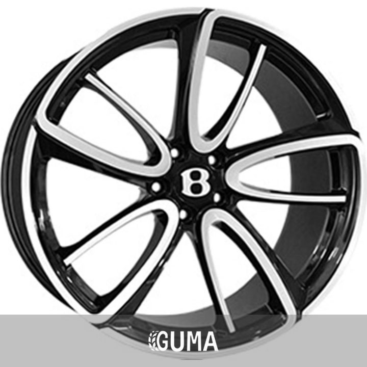 replica forged bn1040r gloss black with matte polished r21 w9.5 pcd5x112 et41 dia57.1