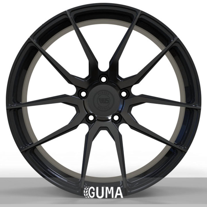 ws forged ws1253b gloss black with dark machined face r21 w10 pcd5x130 et50 dia71.6